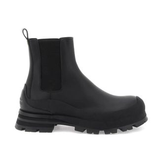 Alexander McQueen Schoenen, Heren, Zwart, 44 EU, Leer, Wander Chelsea Boots