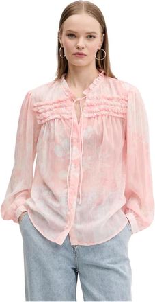 Desigual Dames, Blouses & Shirts, Roze, Maat: XS Poliester