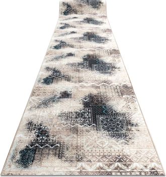 RugsX Rugsx - Alfombra De Pasillo Con Refuerzo De Goma Patchwork Vintage, Beige 100 Cm Beige 100x100 Cm