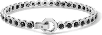 Off-white Large Hex Nut Black Lab Grown Diamond Bracelet in Silver at Nordstrom, Size 7.5