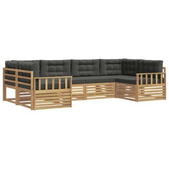 vidaXL Conjunto De Sof&aacute;s De Exterior 6 Pcs Blanco Y Antracita Vidaxl