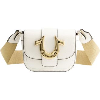 True Religion Mini Flap Crossbody in White at Nordstrom