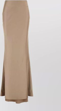 Andamane satin draped floor-length skirt with ruched detail
