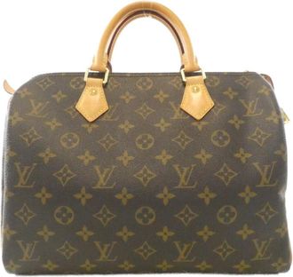 Louis Vuitton Monogram Marron Coated Canvas Boston Bag (Pre-Owned)