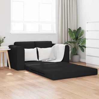vidaXL Sof&aacute; Cama Negro 148 X 71 X 83 Cm Tela Vidaxl