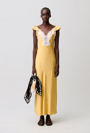 Claudie Pierlot Robe satin dentelle