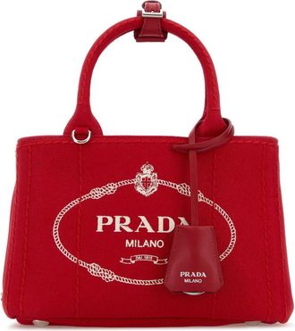 Prada Red Logo Mini Tote