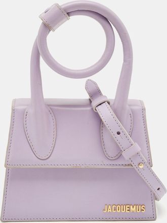 Jacquemus Lilac Leather Le Chiquito Noeud Top Handle Bag