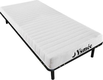 Vente-Unique Set rete con doghe + materasso in schiuma, 7 zone 25 kg/m3 STELO KIDS - sp. 12 cm - YSM&Eacute;E - 90 x 200 cm