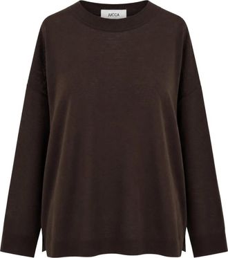 Jucca Trui met ronde hals - Dames - Ronde hals truien - Bruin - XL - Truien & Vesten