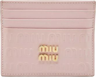 Miu Miu Portacarte con monogramma - Rosa