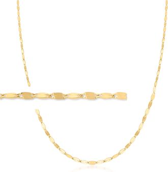 Canaria Canaria Italian 10kt Yellow Gold Graduated Lumachina Chain Necklace