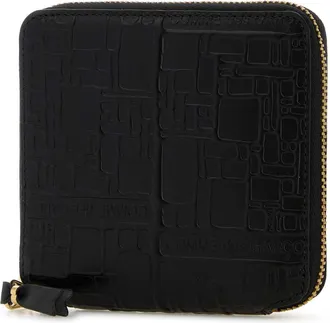 Comme Des Gar&ccedil;ons Unisex Black Leather Wallet Portafogli