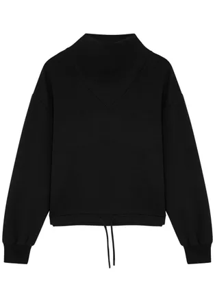 Varley Betsy Stretch-jersey Sweatshirt, Sweatshirts, Black, Medium - M