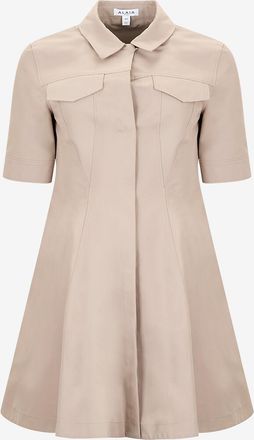 Alaia Kurzes Skater-Kleid aus zweilagiger Popeline