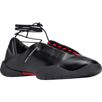 Yohji Yamamoto Gender Inclusive Regu Mary Jane Sneaker in Black/Black/Better Scarlet at Nordstrom, Size 7.5 Womens
