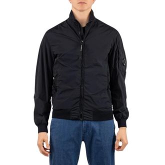 C.P. Company Bomber Jackets, male, Blue, Size: XL Goggle Jacket