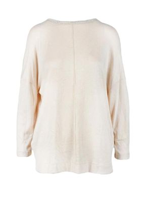 Emy-&Ograve; Beige Crewneck Knit Sweater
