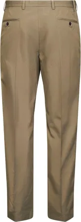 Prada Mens Clay Cotton Trousers With Key Ring Green Natural (veg) ->
