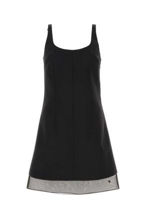 Prada Black Wool Mini Dress