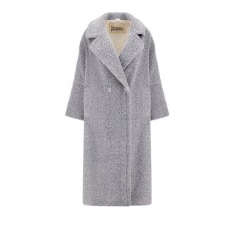 Herno Faux Fur Coat - female - Herno - Double-Breasted Coats - Gray - S - Coats