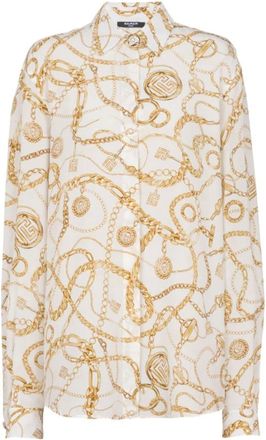 Balmain Mujer, Blusas y Camisas, Blanco, Talla: S