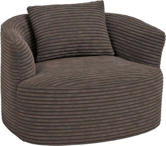 Hhg [nunca Usado] Sill&oacute;n Hhg-663, Sill&oacute;n Lounge, Sill&oacute;n Relax, Sill&oacute;n Tapizado, Sill&oacute;n De C&oacute;ctel, Tela/tejido De Pana (370 G/m&sup2;), Marr&oacute;n
