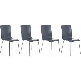 Clp Clp - Juego De 4 Sillas De Espera Pepe Gris