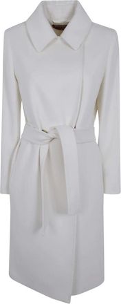 Max Mara Bcollag Jas - Dames - Mantels - Wit - Maat: M Wol