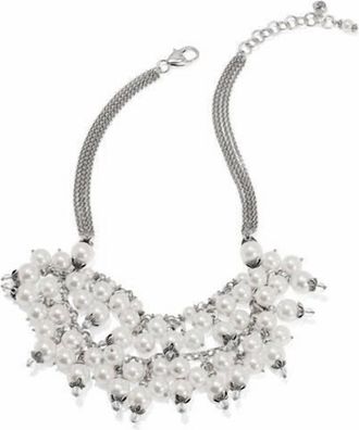 Brighton Womens Pearl-Icious Necklace In Silver Pearl