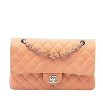 Chanel Pre-owned Classic Double Flap Shoulder Bag - Dames - Pre-owned - Oranje - Maat: ONE Size Leer