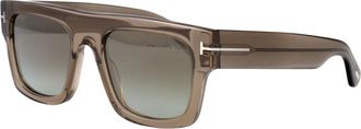 Tom Ford Fausto Zonnebril - Heren - Zonnebrillen - Bruin - 53 MM - Accessoires
