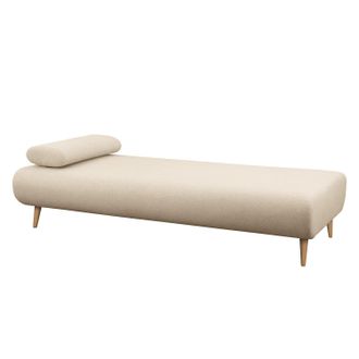 Norrwood home24 Mørteens Relaxliege Bockel Creme Flachgewebe 200x44x90 cm (BxHxT)