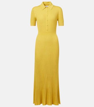 Gabriela Hearst Pleated cashmere and silk polo dress