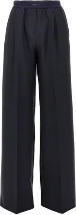 Pinko Stretch wool-blend wide-leg pants Woman 38