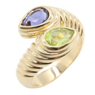 Bulgari Gold Blue Green Yellow Gold (18K) Band Ring (Pre-Owned)