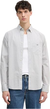GANT Overhemden, Heren, Grijs, 2Xl, Katoen, Gingham Classic Poplin Shirt