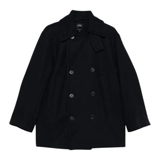 A.P.C. A.p.c., Jassen, Dames, Blauw, S, Double-Breasted Coats