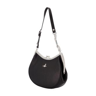 Vivienne Westwood Calfskin Leather Shoulder Bag - Black