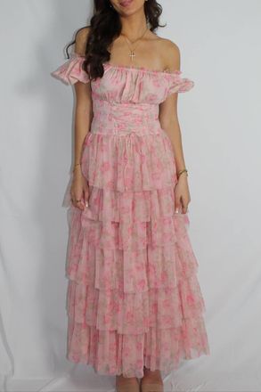 Amy Jane London Arabella Maxi Dress In Pink