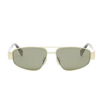 Celine Gold Frame Green Lens Sunglasses