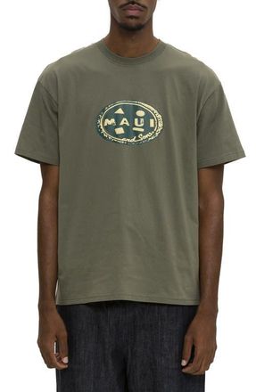 Maui and Sons Impression Graphic Print Cotton T-Shirt in Olive at Nordstrom, Size X-Large