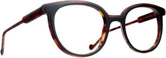 Blush Phantos-Shape Sunglasses with Acetate Frame in Dark