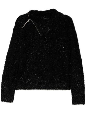 Tout à Coup Trui met omgeslagen hals - Zwart