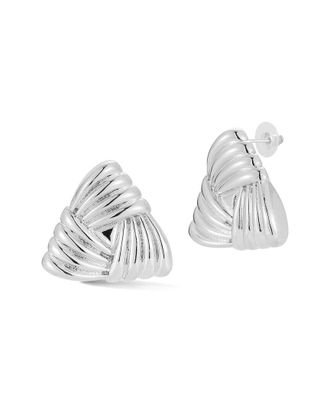 Glaze Jewelry Plated Vintage-Inspired Triangular Stud Earrings