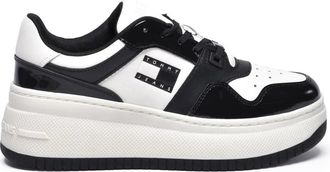 Tommy Jeans White Black Flatform Sneakers
