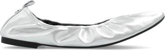 Tory Burch Leren ballerinas Eddie - Dames - Ballerinas - Grijs - 35 1/2 EU - Leer - Schoenen