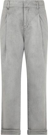 Moorer Karela High-waisted Wide-leg Jeans - female - Moorer - Cropped Jeans - Gray - W27 - Jeans