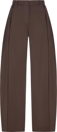 Loewe LIGHTWEIGHT COTTON AND SILK GABARDINE TROUSERS - Loewe - Woman