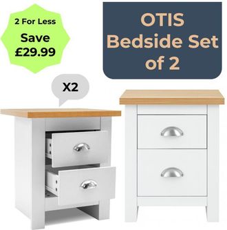 Kosy Koala Bedside Table Cabinet Side End Table Nightstand Storage Organizer Pair of 2